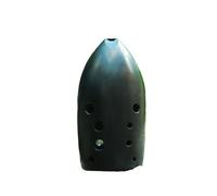 Mini Ocarina Professional high-end 10-hole black pottery dual-chamber playing Tao Xun F key G key ocarina ancient wind instrument(Color:3)