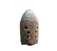 Mini Ocarina Professional high-end 10-hole black pottery dual-chamber playing Tao Xun F key G key ocarina ancient wind instrument(Color:4)