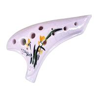 Mini Ocarina Professional ocarina 12-hole alto C key AC twelve-hole porcelain flute for beginners(3)