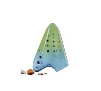 Mini Ocarina Professional Triple Ocarina Alto C Key AC Vintage Smoke Ocarina Porcelain Premium Traditional Instrument(Color:4)
