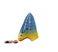 Mini Ocarina Professional Triple Ocarina Alto C Key AC Vintage Smoked Ceramic Ocarina(Color:2)
