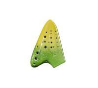 Mini Ocarina Professional Triple Ocarina Alto C Key AC Vintage Smoked Ceramic Ocarina(Color:3)