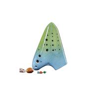 Mini Ocarina Professional Triple Ocarina Alto C Key AC Vintage Smoked Ceramic Ocarina(Color:4)
