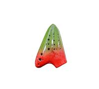 Mini Ocarina Professional Triple Ocarina Alto C Key AC Vintage Smoked Ceramic Ocarina(Color:7)