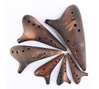 Mini Ocarina Purple sand ocarina 12-hole alto AC professional performance BC AF seven-piece set(Color:Seven-piece set)