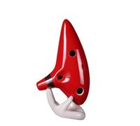 Mini Ocarina Red Twelve Hole Ocarina Legend Flute Alto C Adjustment English Teaching Material