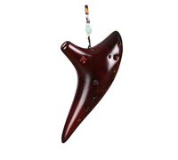Mini Ocarina Red/yellow/blue 12-hole straw smoked ocarina alto C-key ocarina 12 holes(1)