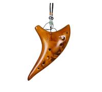 Mini Ocarina Red/yellow/blue 12-hole straw smoked ocarina alto C-key ocarina 12 holes(2)