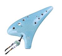 Mini Ocarina Round head style ocarina with a full set of accessories 12-hole alto C key performance flute(Style 5)
