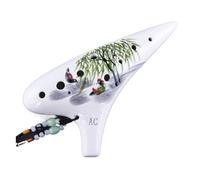 Mini Ocarina Round head style ocarina with a full set of accessories 12-hole alto C key performance flute(Style7)