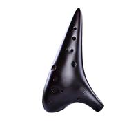Mini Ocarina Smoked improved 12-hole alto F key professional performance-grade plain-fired ethnic musical instrument
