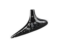Mini Ocarina Soprano SC Ocarina 12 Hole Ocarina Black Pottery + Complete Set(2)