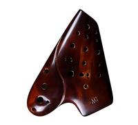 Mini Ocarina Three-tube AC Ocarina Professional-playing smoked alto C-key wide-range flute(Color:2)