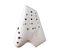 Mini Ocarina Three-Tube Ceramic Ocarina 12 Hole Alto C Key AC Matte Smoked Professional Ocarina of Time Instrument(Color:3)