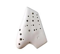 Mini Ocarina Three-tube Ceramic Ocarina 12 Holes Alto C Key AC Matte Smoked Professional Ocarina of Time(Color:A-G2)