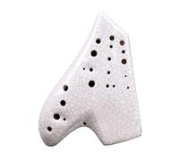 Mini Ocarina Three-tube professional ocarina advanced alto C key white dolomite ceramic ocarina