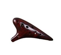 Mini Ocarina Twelve-hole ocarina with smoked brown-red texture alto C key AC tone accurate ceramic production