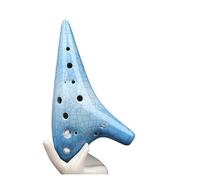 Mini Ocarina Upgraded 12-hole white cracked ocarina instrument alto C key entry-level ocarina blue cracked ocarina