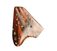 Mini Ocarina Vintage Triple Ceramic Ocarina Alto C Key 3-Tube Smoked Ocarina Musical Flute Professional