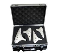 Mini Ocarina White cracked four-piece ocarina set four-piece set of 12-hole ocarina smoked cracks hand-painted