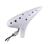 Mini Ocarina White cracked ocarina with a full set of accessories 12-hole alto C quality performance flute