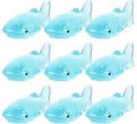 Mini Ocean Animal Figurines Set, 10Pcs Tiny Whale Shark Resin Decor for Aquarium Ornament, Dollhouse, Micro Landscape