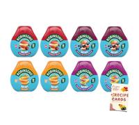 Mini On-the-Go Fruit Squash Variety Pack 66ml, Summer Fruits, Apple & Blackcurrant, Orange, Passion Fruit & Mango, 8 Bottles