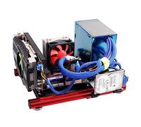 Mini Open Aluminum Alloy Frame ITX Motherboard Computer Case with Lightweight Structure for DIY Enthusiasts, Good Heat Dissipation, for ITX Builders