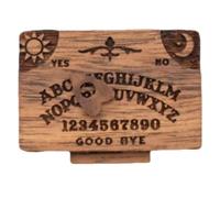Mini Ouija Board Set, Planchettes Tiny Wooden Spirit Board, Occult Collectible for Spirit Hunt, Altars, Supplies, Gothic Present Ideas & Spooky Home Accessories, Lightweight & Pocket-Sized Kit (1)