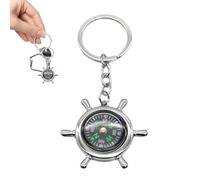 Mini Outdoor Compass Keyring - Sturdy Metal Pendant, Compact Navigation Aids, Lightweight Design | Travel Compass for Backpack, Camping, Hiking, Gear For