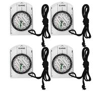 Mini Outdoor Map Measurer,Navigation Hiking Backpacking Compass, 4pcs Professional Map Scale Compass Distance Caculator Map Reading Compass for Outdoor Hiking Backpacking Equipment