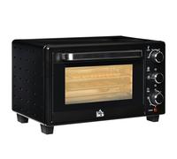 HOMCOM Convection Mini Oven 21 L - Countertop Electric Grill - Toaster Oven with Adjustable Temperature - Timer - Baking Tray and Wire Rack - 1400W Gr