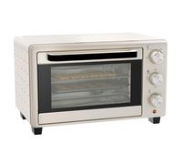 Mini Oven 21L Cream Stainless Steel Tempered Glass 46.4x38x28.5cm 1400W Timer60m