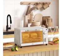 Mini Oven 9L Countertop Electric Toaster Oven with Adjustable Temp HOMCOM Cream One Size