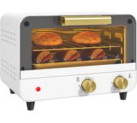 Mini Oven Electric Countertop Toaster Grill Pizza Timer Portable 12L 750W White