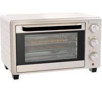 HOMCOM Mini Oven 21L Electric Grill w/ Adjustable Temp Timer 1400W, Cream