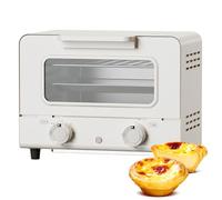 Mini Oven Toaster 10L for Baking Cooking Roasting Grilling - Countertop Electric Cooker with Adjustable Temperature and Timer - 2 Knobs and Indicator Light - Ideal for Small Spaces