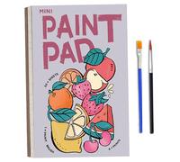 Mini Paint Pad, Cute Pocket Watercolor Paint Book, Kids DIY Mini Watercolor Pad, Protable Workbook, Coloring Book for Adults Boys Girls, Style 1