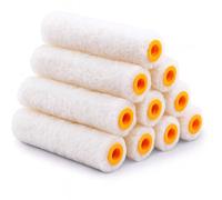 Mini Paint Roller Sleeves 10 Pack Foam Pile Refills Radiator Skirting Emulsion
