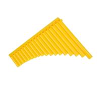 Mini Pan Flute 16/18 Pipes Panflute C Key ABS Plastic Pan Flute Removable Mouthpiece Music Instrument Flauta De(Yellow 18 pipes)
