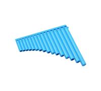 Mini Pan Flute 16 Pipe Pan Flute,Musical Instrument Portable Teaching,Traditional, for Music Lover Performance Gift(Blue)