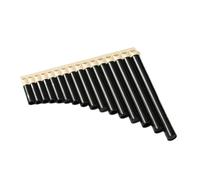 Mini Pan Flute 16 Pipes Pan Flute C Tone Easy Learning Panflute User Friendly for Aspiring Musicians Hole(Black-16)