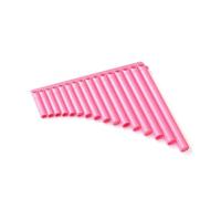 Mini Pan Flute 16 Pipes Pan Flute C Tone Easy Learning Panflute User Friendly for Aspiring Musicians Hole(Pink-16)