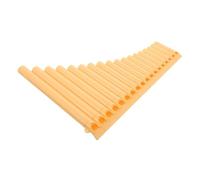 Mini Pan Flute 16-Tube Pan Flute Yellow Beginner-Friendly Traditional Musical Instrument for School Music Class Concert Stage