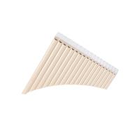 Mini Pan Flute 18 Pipes Pan Flute C Key Panpipes with Mouthpiece Wind Instrument for Students Beginners Hole(White)