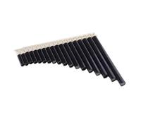 Mini Pan Flute 18 Pipes Professional C Key Pan Flute Portable Panpipe Musical Instrument Plastic Mini(Black-18)
