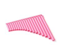 Mini Pan Flute 18 Pipes Professional C Key Pan Flute Portable Panpipe Musical Instrument Plastic Mini(Pink-18)