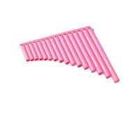 Mini Pan Flute 18 Pipes Professional C Pan Flute Portable Panpipe Musical Instrument Panpipes Mini for Beginners(Pink-16)