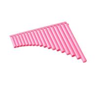 Mini Pan Flute 18 Pipes Professional C Pan Flute Portable Panpipe Musical Instrument Panpipes Mini for Beginners(Pink-18)
