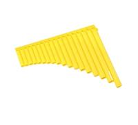 Mini Pan Flute 18 Pipes Professional C Pan Flute Portable Panpipe Musical Instrument Panpipes Mini for Beginners(Yellow-18)